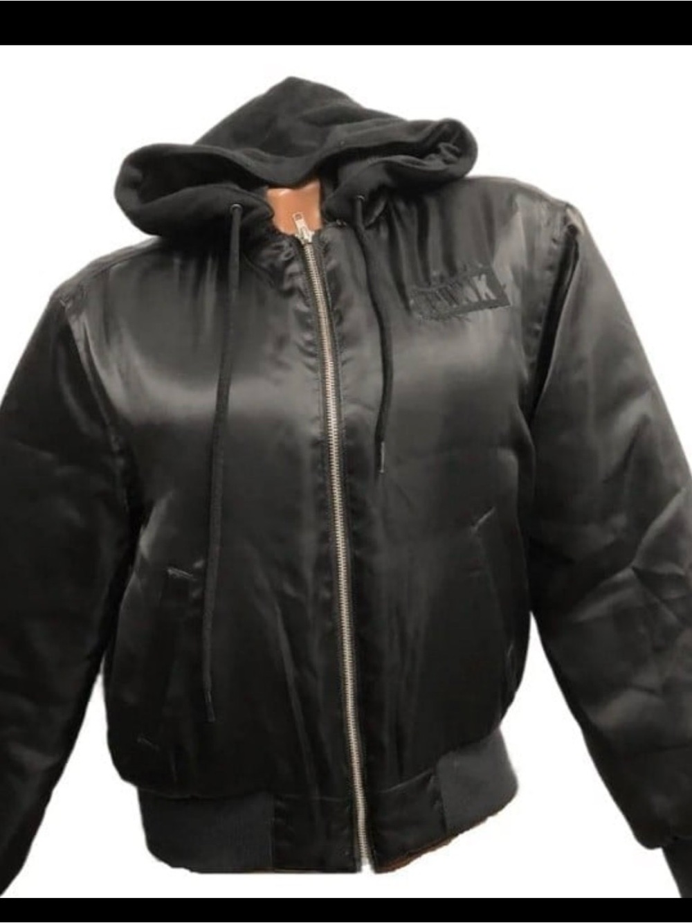 Victoria's Secret Black Hooded Bomber Jacket